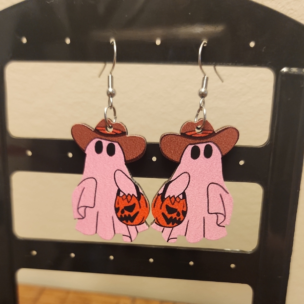 Cowboy Ghost Earrings New